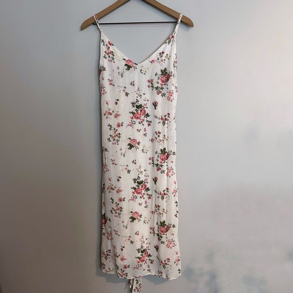 Reformation Dietrich Dress White Rose Floral Size 10